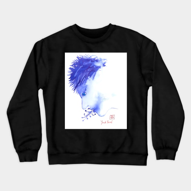 Jack Frost winter face Crewneck Sweatshirt by Pragonette